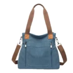 Large Capacity Canvas Casual Crossbody Bag Women's Canvas Tote Bag Work Shoul...