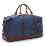 CHANGRONG Custom Vintage Durable Leather Canvas Men Weekender Bag